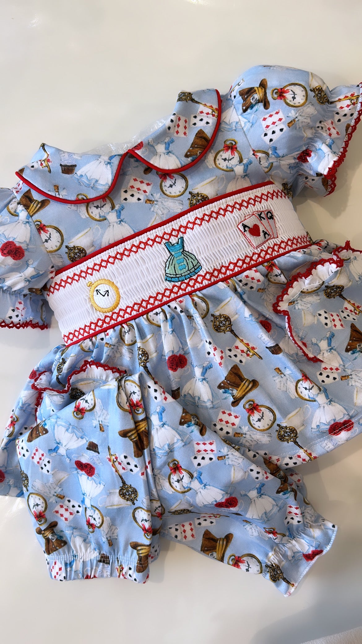 Alice Inspired Smocked Pyjamas