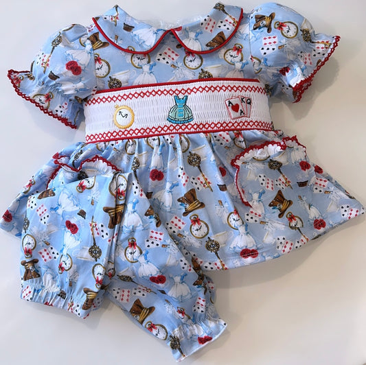 Alice Inspired Smocked Pyjamas