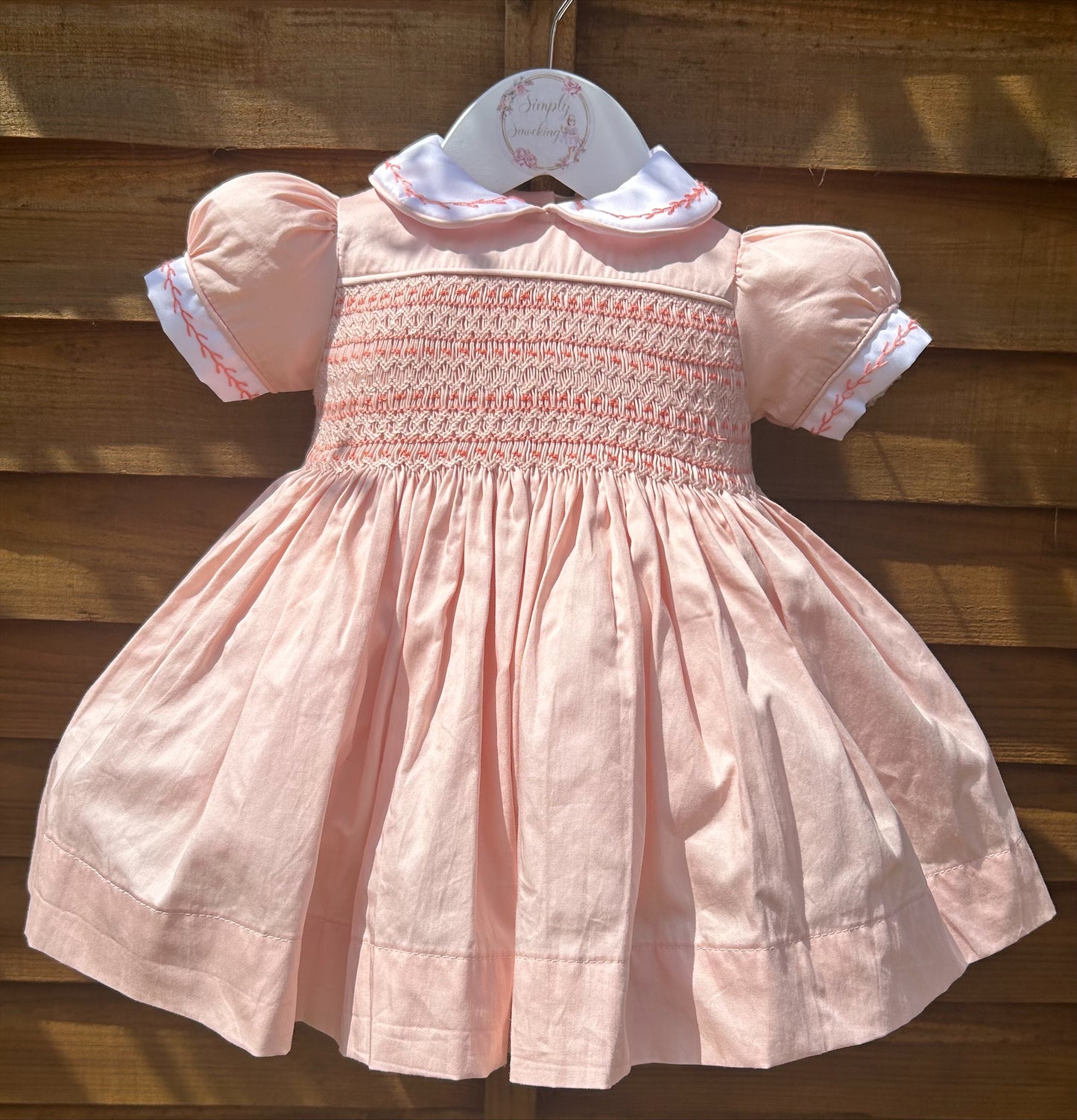 Peach Smock Dress