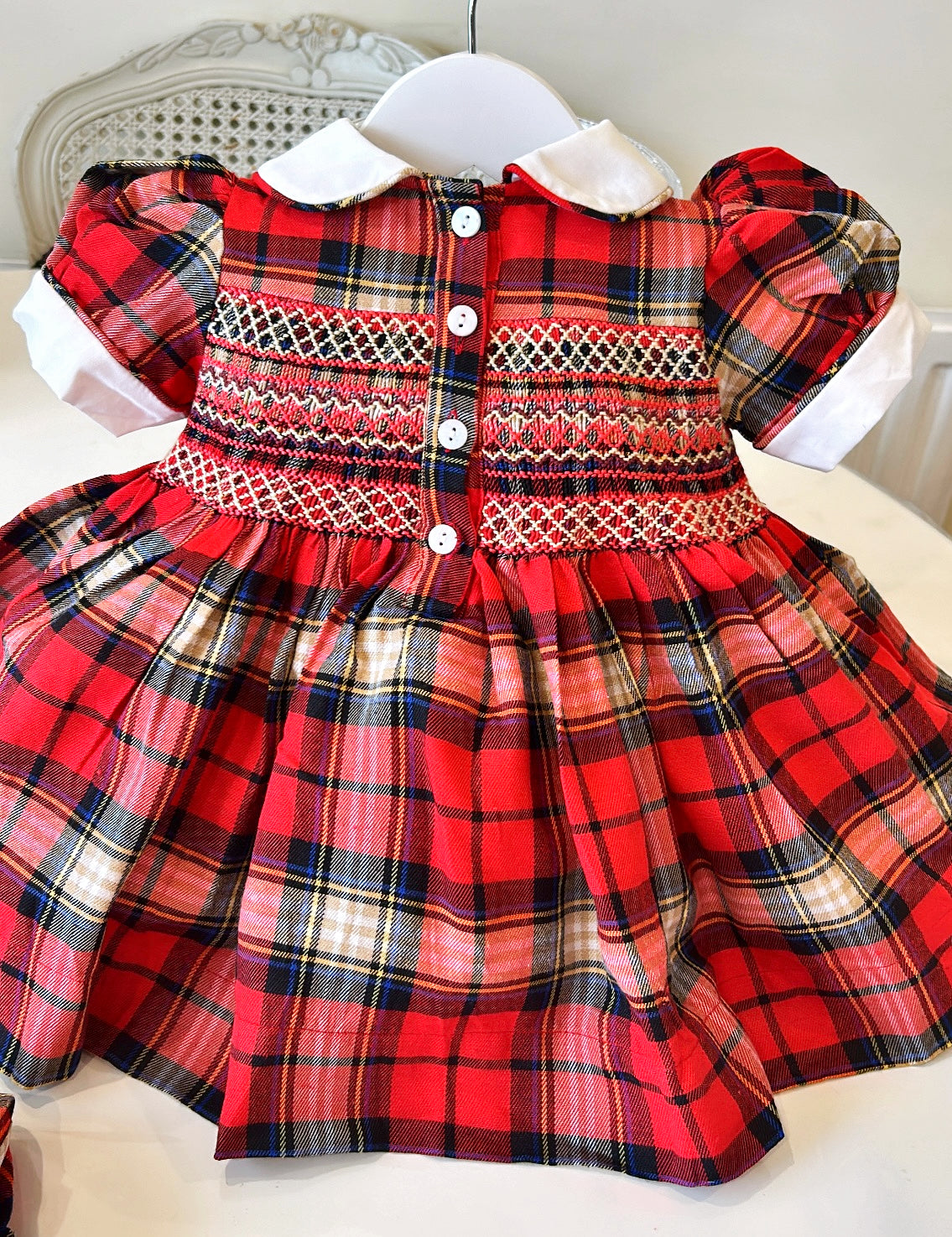 Tartan Hand Smocked Dress